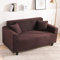 Oduo Stretch Antirutsch Armlehnen Sofabezug Modern Einfach Sofaüberwürfe 1 2 3 4 Sitzer, Passend für Ecksofa L Form Sofa/Couchbezug/Sesselbezug/Sofahusse (2 Sitzer,Dunkelbraun)