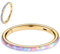 hengkaixuan 16G Conch Hoop Ring Septum Schmuck Nahtloser Clicker Ring Daith Ohrringe Chirurgischer Stahl Turm Tragus Conch Piercing Schmuck Kleiner Hoop Ohrring Nasenring Gold 8mm Lila Opal