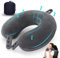 Cuscino cervicale da viaggio, cuscino in memory foam per aeroplano, supporto per la testa, morbido cuscino regolabile per aereo, auto e casa reclinabile (grigio)