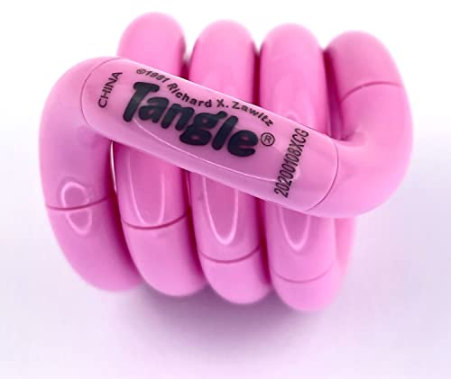 Tangle Jr. Solid Pink - Echtes Fidget - Fidget-Spielzeug für Kinder und Erwachsene