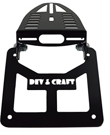 Portatarga Per HM 50 Vent 50 Nero Adattabile su Qualsiasi 50 Moto Motard Enduro Pieghevole