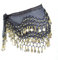 Hayaww Damen Bauchtanz Gürtel, Hip Scarf Wrap Damen Bauchtanz GüRtel Chiffon-HüFttüCher Damen BauchtäNzerin KostüM Tanztuch Mit MüNzen GüRtel RöCke MüNzgüRtel, FüR Bühnen Show, Party, Feier (Schwarz)