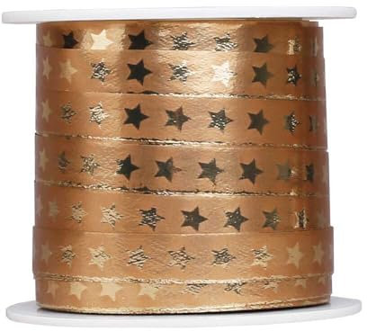 Poly - Ringelband - Weihnachten gold 10 mm x 100 m, 1 Rolle(n)