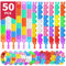 Dora Sicom 50 Stück Pop it Armbänder für Kinder Set,Anti Stress Silikonarmband,Schultüte Füllung Geschenke zur Einschulung,Mitgebsel Kindergeburtstag Kinder Party Gadgets,Armband Mädchen
