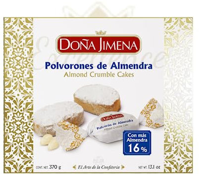 DOÑA JIMENA – Excellence-Polvorones, höchste Qualität, typisches Weihnachtssüßgebäck, handwerklich hergestelltes Rezept, 370 g
