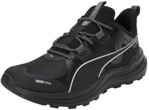 PUMA Reflect Lite Trail, Road Running Shoe Unisex Adulto, Black-Cool Dark Gray Silver, 45 EU