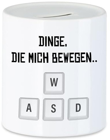 Hey!Print Dinge die Mich bewegen Spardose Online Gaming Keyboard Computerspiele Streaming
