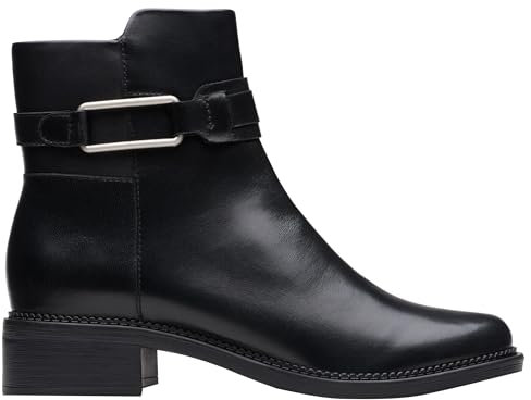 Clarks Maye Bella, Stivali alla Moda Donna, Black Leather, 37 EU