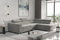 Kaiser Möbel, Ecksofa mit schlaffunktion, mit Bettkasten, Schlafsofa Atom Lux, Designer Sofa, Modern Design Couch, Polsterecke, Freistehend, Stoff Monolith Klasse A, Hellgrau Rechts