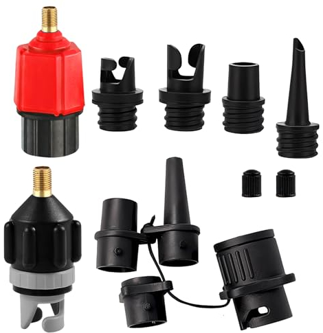 Funmo Sup Ventil Adapter, Schlauchboot Ventiladapter Luftpumpenkonverter, Boot Luftpumpe Ventil Adapter für aufblasbare SUP Aufblasadapter aufblasbares Boot Paddle Board SUP Board