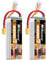 3S Lipo Battery 11.1V 2200mAh RC Lipo Battery Pack 100C with XT60 Plug Compatible with RC Cars, Trucks, Boats, Airplanes, Helicopters, Drone, FPV Racing Hobby Models (2 Pack)