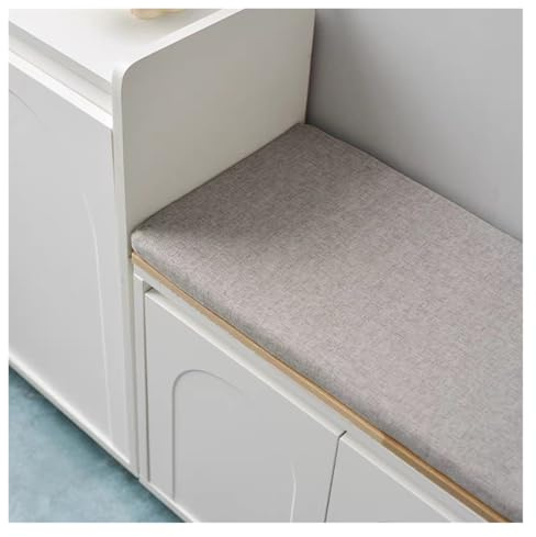 AQIGR Sitzkissen 60x30 80x30 100x30 100x40 Bankkissen Bankauflagen für Fensterbank 3/5cm Dickes Waschbare Abnehmbarer Sitzkissen für Gartenbank Esstisch, Bank, Drinnen(Hellgrau,90x50x5cm Thick)