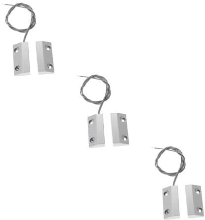 KONTONTY Lot De 3 Capteurs Dalarme pour Porte Et Fenêtre Boîtier en Alliage De Zinc Usage Industriel
