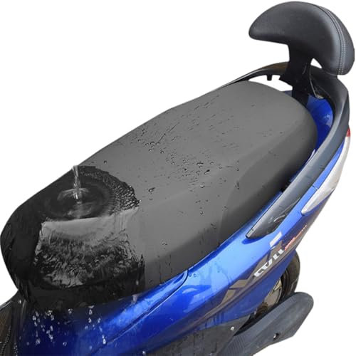 KOLZEMV Motorrad Sitzkissen, Universal-Sattelbezug Aus Elastischem Synthetik-Leder, sattelschutz, motorrad sitzkissen, motorrad sitzbezug, Roller Sitzbankabdeckung Mit Anti-Kratzer,und Regenschutz