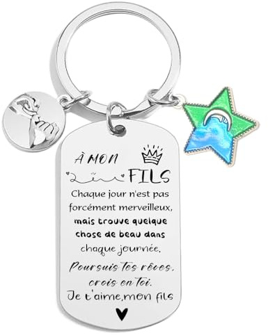 FGHJK Cadeau Noel Fils Cadeau Fils Porte Clés Homme Cadeau D'anniversaire Garçon Enfant Je T'aime Mon Fils Cadeau Noel Homme Cadeau Fils Adulte