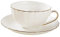 Garneck Set mit 1 Kaffeetasse und Untertasse Aus Knochenporzellan Weißgold- und Elegant für Den Privaten und Gewerblichen Gebrauch