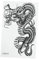 IMIKEYA Autocollants De Tatouage Temporaire Dragon Noir Chinois Tribal Pour Hommes Et Femmes - Design De Tatouage Éphémère Grand Dragon De Feu Pour Le Bras Et Le Cou