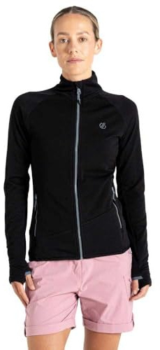 Dare2B Emerging Core Stretch - Damen Midlayer | hoher anliegender Kragen - Schwarz - 36