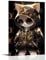 SLKJYX Graffiti Poster Weiße Katze mit goldener Sonnenbrille und Jacke Louis Vuitton Poster Modern Wanddeko Wanddeko 50x75cm