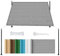 Tenda parasole a vela di alta qualità, 3,4 x 5,5 m, protezione UV 95%, HDPE, per giardino, patio, piscina, triangolari e rettangolari, colore grigio chiaro, corde incluse