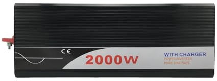 Convertisseur Tension Pur Sinus Onduleur Solaire À Onde Sinusoïdale 2000 W avec Chargeur 12 V 24 V 48 V CC vers CA 220 V 230 V 240 V(24V,240V_Universal)