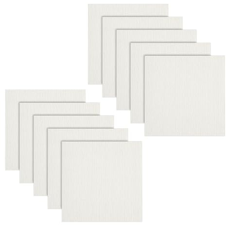 10 Stück Teppichfliesen 30x30cm Bodenbelag Selbstklebend-Nadelfilz Selbstklebendes antistatisches Band Rutschfestes Latex-Leiser quadratischer Streifenteppich für Büro und Gewerbe (Beige)