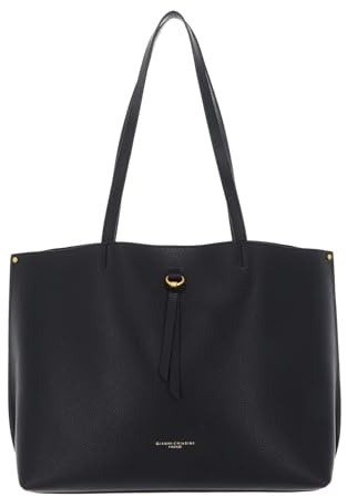 Gianni CHIARINI Leder Schultertasche Shopper Egle Shoulder Bag Black schwarz