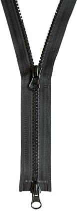 2-Wege Reißverschluss Kunststoff - Profil teilbar 2PZ_322 (schwarz, 95cm)