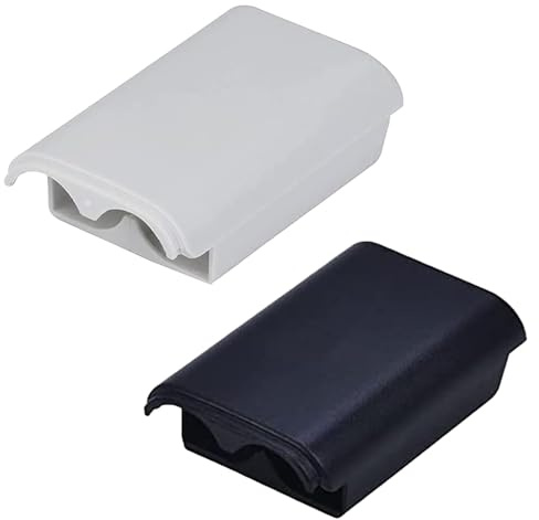 2 pezzi 360 controller batteria di ricambio per Microsoft Xbox 360 controller wireless per Xbox 360 copertura batteria (bianco, nero)