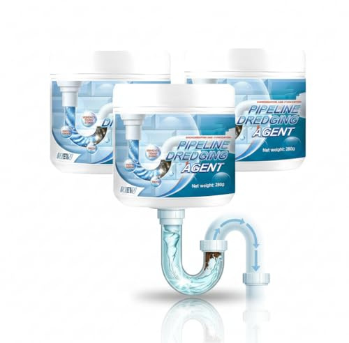 Rohrreiniger Extrem Stark Abflussreiniger, 2026 Neu Rohrreiniger, Multifunktionales, Leistungsstarkes Abflussreinigerpulver Gegen Verstopfungen, Drain Cleaner für Küche, Bad & Toilette (3Pcs)