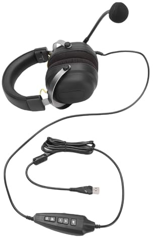 ZDETGU USB Gaming Headset with 7.1 Surround Sound Wired Over-Ear Headphones with Mic for PC & Laptop Noise Isolating Stereo Headset for RPG Games