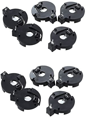 Wesafrae CR2016 2025 2032 Coin Cell Button Battery Holder Socket Black 10 Pcs