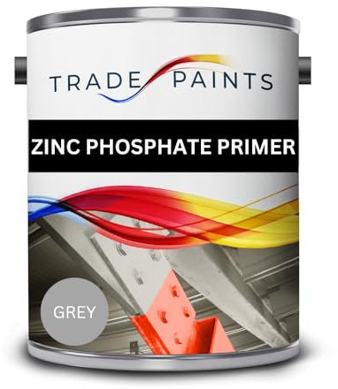 paints4trade Quick Drying Zinc Phosphate Grey Metal Primer Paint – 20L -Anti-Corrosive Protective Coating for Bare Steel, Iron & Metal Surfaces, Fast Dry Industrial Primer