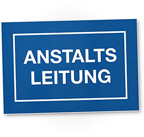 DankeDir! Anstaltsleitung Schild Türschild - Lustige Deko Büro Bürozimmer - Geschenkidee Geburtstagsgeschenk Chef Kollegen - Wanddeko Deko Geschenk Party Deko