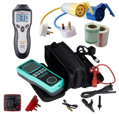 Kewtech SMARTPAT battery operated PAT Tester w/adaptors and accessories KIT5H
