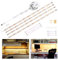 WOBANE Under Cabinet Lighting Kit,Flexible LED Strip Lights Bar,Under Counter Lights for Kitchen,Cupboard,Desk,Monitor Back,Shelf,4x50cm Tape Light Set,120 LEDs,1200lm,2700K WarmWhite,12v Adapter