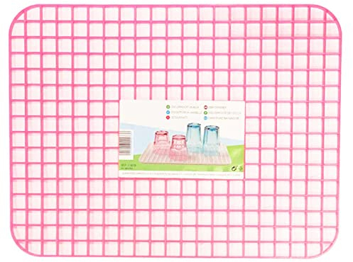 Escurridor de Platos de plástico Rosa