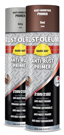 Primaire antirouille Hard Hat® brun rouge 500ml - RUST-OLEUM - 2169