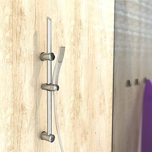 EISL DXZ-08 Wandstange SIGNO mit höhenverstellbarer Wandhalterung, 70 cm, Edelstahl verchromt, Chrom