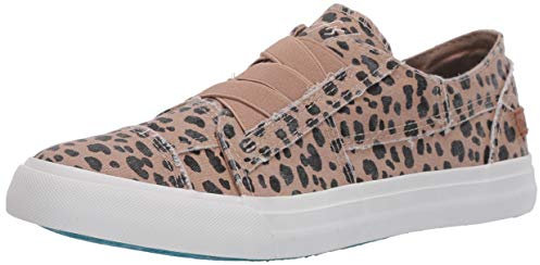 Blowfish Marley - Tenis sin cordones para mujer, Lona con estampado de lunares latte, 38 EU