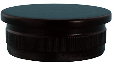 Endkappe flach für 42,4 x 2 mm Rohr schwarz pulverbeschichtet Stopfen Deckel Verschluss Geländer Abschlussdeckel