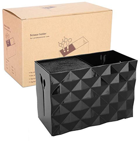 Scherenhalter, Haarspangen Organizer, Mehrfunktionale Scheren Aufbewahrung Haarschnitt Organiser, Kämme Scheren Organizer Haarspangen Aufbewahrungsbox (Schwarz)