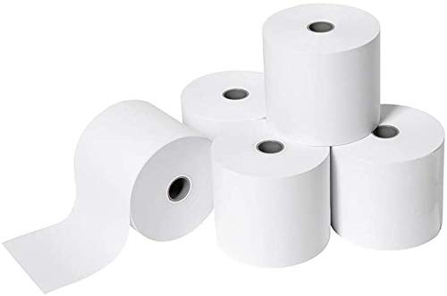 20 petits Rouleaux d'Addition pour Calculatrice avec Imprimante Calculatrices de Bureau impression Impact non thermique papier ordinaire 100% sans Bois 57 x 35 x12 mm Blanc