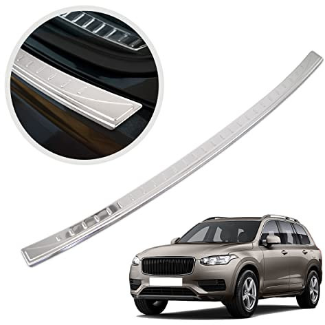 CHROMEMASTER | Ladekantenschutz Stoßstangenschutz | Kompatibel mit Volvo XC90 2016- ; Edelstahl Poliert/Chrom; Unsere Lackschutzleiste Sichert den Heckstoßfänger vor Kratzern Und Beschädigung ab
