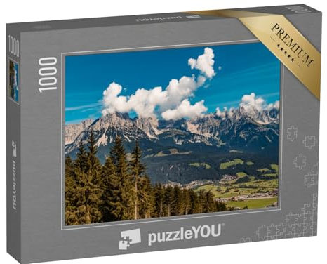puzzleYOU: Puzzle 1000 Teile „Ellmau am Hartkaisergipfel, Tirol, Österreich“ – aus der Puzzle-Kollektion Wilder Kaiser