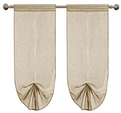 emmevi Tende Pacchetto Regolabile Coppia 2Pz Porta Finestra A Vetro Mod.TENDA_PACCHETTO 1 CONF 60X150 BEIGE
