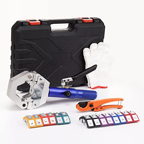 REDLOONG AC Crimping Tool 71500 - Kit de crimpadora de manguera hidráulica con 7 troqueles, Hydra-Krimp manual manual para manguera de CA, línea de aire acondicionado automático, herramienta de