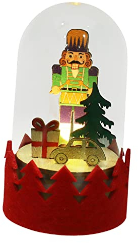 HONMEET Christmas Ornaments Light up Christmas Decorations Light up Christmas Nutcracker Christmas Nutcracker Figurine Christmas Decorative Lantern Shine Wood Christmas Utenciles Elder