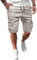 JMIERR Kurze Hosen Herren Baumwolle Cargo Shorts Herren Sommer Freizeithose mit Taschen Grau L