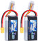 Zeee 3S Lipo 2200mAh 11,1V 50C mit XT60 Stecker Akku Kurzpack für RC Auto LKW RC Fahrzeuge Boot Drohne RC Flugzeug Quadcopter Hubschrauber FPV Racing Hobby Modelle (2 Stück)